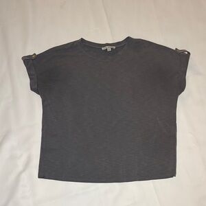 Green Envelope Charcoal Short Sleeve Top